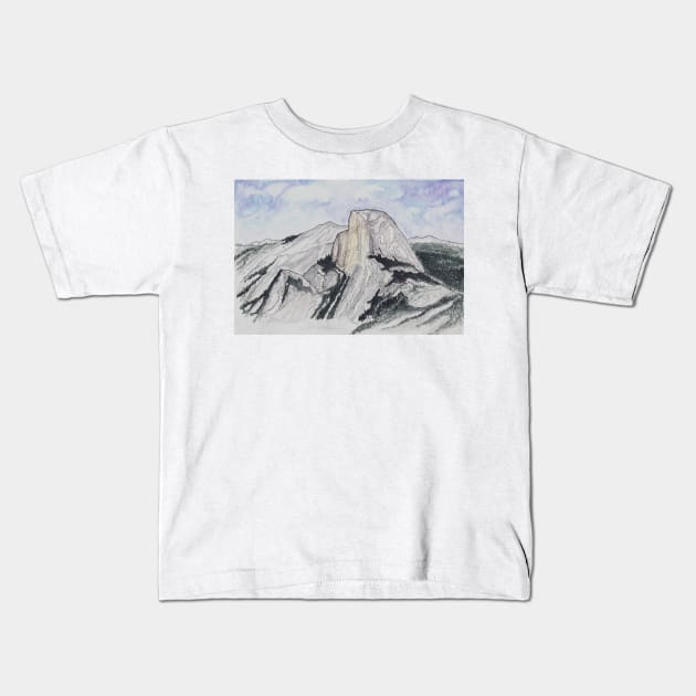 Yosemite Valley Kids T-Shirt by RedDragon_Watercolors